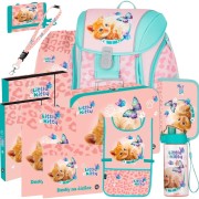 Školní aktovka Oxybag Premium Light Kočka Little Kitty - 12dílný set