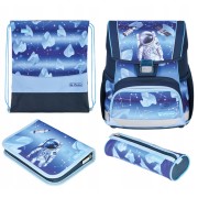 Školní aktovka Herlitz Loop Cosmic Explorer - 4dílný set