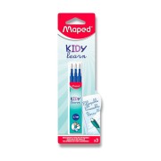 Náplň do gumovacího pera Maped Kidy Learn Magic - modrá, 3 ks