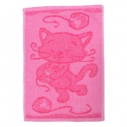 Dětský ručník Cat pink