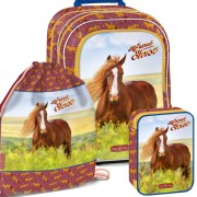 Školní batoh pro prvňáčka Ars Una My Sweet Horse SET a pastelky zdarma