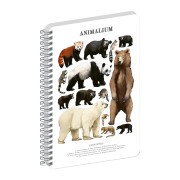 NOTIQUE Spirálový blok Animalium – Medvědovité šelmy, čistý, A5