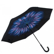Obrácený deštník modrá kytka