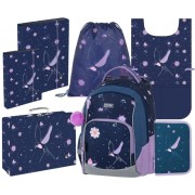 Školní batoh pro prvňáčka 7dílný set OXY GO Květiny