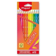 Trojhranné pastelky Maped Neon - 12 barev