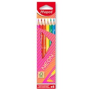 Trojhranné pastelky Maped Neon - 6 barev