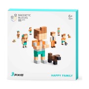 PIXIO magnetická stavebnice - Happy Family - 88 ks