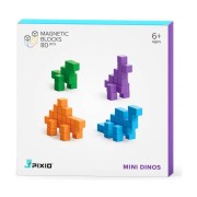PIXIO magnetická stavebnice - Mini Dinos - 80 ks