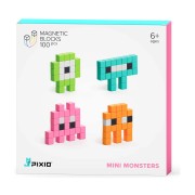PIXIO magnetická stavebnice - Mini Monsters - 100 ks