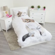 Povlečení Kočka white