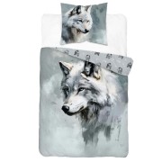 Dětské povlečení Vlk akvarel
