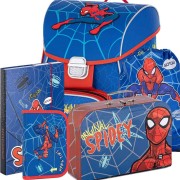 Školní aktovka Oxybag PREMIUM Spiderman 5dílný set, box na sešity zdarma