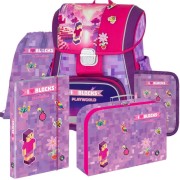 Škoní aktovka Oxybag Premium Playworld Girl Pixel - 5dílný set