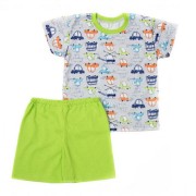 Chlapecké pyžamo krátké BAREVNÁ AUTÍČKA