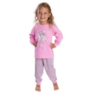 Dětské pyžamo Bettymode KOUZELNÁ VÍLA RŮŽOVÁ dlouhý rukáv
