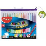 Dětské fixy Maped Color'Peps Long Life 15 barev, pouzdro na zip