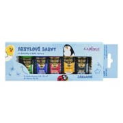 Akrylové barvy na kamínky Cadence, sada 6 ks a akrylový lak, 25 ml - základní