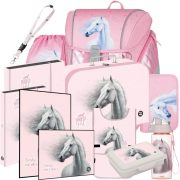 Škoní aktovka Oxybag Premium Light Kůň Romantic Horse Girl - 12dílný set