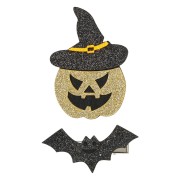 Souza! - Sponky do vlasů Willa – halloweenská dýně a netopýr – 2 ks