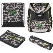 Školní aktovka Herlitz UltraLight Drak 4d. set a nůžky pro prvňáčky zdarma