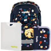 Školní taška pro prvňáčka Ergobag Prime Mosaic SET batoh+penál+desky