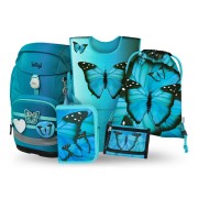 Školní batoh Baagl Airy Plus Butterfly - 5dílný set