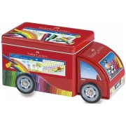 Dětské fixy Faber-Castell Connector plechové autíčko 33 barev