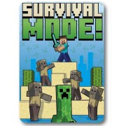 Dětská deka fleecová Minecraft Survival mode