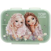Box na svačinu s přihrádkami Top Model June a Hayden s květinami
