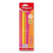 Trojhranná tužka Maped Neon HB - 3ks