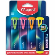Zvýrazňovač Maped Fluo Peps Nightfall - sada 4 barev
