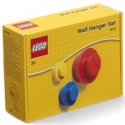 LEGO věšák na zeď, 3 ks - žlutá, modrá, červená
