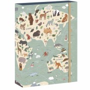 Box na sešity A4 World Map Reybag