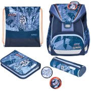 Aktovka pro prvňáčky Herlitz UltraLight XL TechMech 4d. set a nůžky pro prvňáčky zdarma